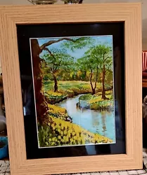Buy Original Watercolour  Bytrevor Whild.daffodils By The River Worfe.framed . • 35£
