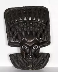 Buy African Or Oceanic Objects, Face With Multiple Faces, Hand-Carved Wood Wall Scul • 3,586.50£