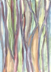 Buy Painting/ Original/abstract/intuitive / Home Deco/Rainbow Eucalyptu Trees • 22£