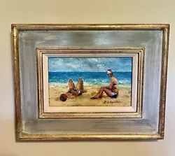 Buy Oil On Board, Two Bathers, In Excellent Condition, Signed • 99£