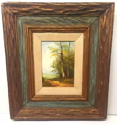 Buy Vintage Signed By Blake Artist Framed Original Oil Painting Canvas Forest Scene • 122.60£