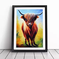 Buy The Amazing Highland Cow Wall Art Print Framed Canvas Picture Poster Decor • 24.95£