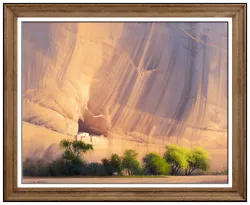 Buy CURT WALTERS Original OIL PAINTING On CANVAS Signed Western Mountain Landscape • 6,532.27£