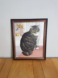 Buy Oil On Board Canvas Cat Portrait Original Painting Framed Medium Signed 2004 • 50£