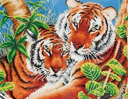 Buy TENDER TIGERS - Diamond Painting Kit: Tender Tigers - Diamond Dotz • 36.49£