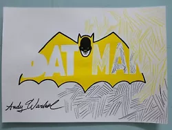 Buy Andy Warhol Hand Signed. 'bat-man'. Watercolor On Paper. Pop Art • 24.90£
