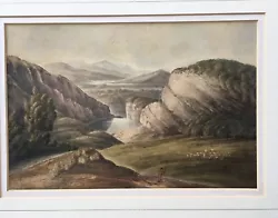 Buy English School Continental Mountainous Landscape Watercolour C.1820 • 65£
