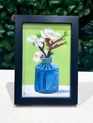 Buy Cherry Blossom Oil Painting- FRAMED Realism Original Spring Flower Art Sale Deco • 85£