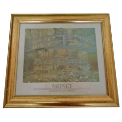 Buy Claude Monet Print Harmony In Green Water Lily Pond Gold Frame Impressionist Art • 20£