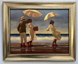 Buy Jack Vettriano -The Picnic Party Framed Canvas Painting Effect Print 48cm X 39cm • 45£