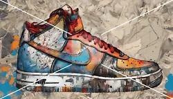 Buy Nike Air Force Customs: ART Digital Image Picture Photo Wallpaper Background • 1.33£