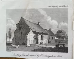 Buy Antique Print Stuntney Church Near Ely Cambridge 1810 Pub. In Gentleman's Mag • 4£