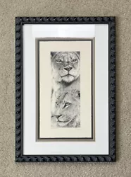 Buy Sarah Filkins Mothers Pride Lithograph Lion Print Signed Framed 10 1/2  H X 4  W • 18.89£