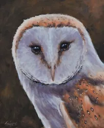 Buy Beautiful John Silver Original Acrylic Painting Portrait Of A Barn Owl • 159£