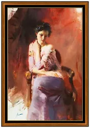 Buy Pino Daeni Original Large Oil On Canvas Female Portrait Signed Framed Artwork • 30,629.60£