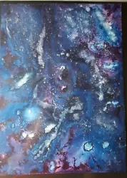 Buy Watercolor Painting. Abstract Complex Space Nebula. Decor. Paul Eres. 11x15 • 49.60£