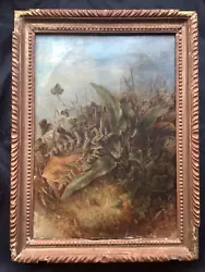 Buy Antique 19th Century Oil Painting Victorian Plant Study Signed Still Life Framed • 0.99£