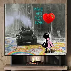 Buy Patriotic Ukrainian Painting 50x60 Cm Banksy Painting - No To War! • 53.87£