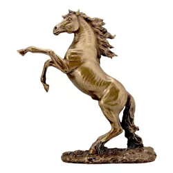 Buy Horse Rearing Station Sculpture Bronze Finish Statue Sculpture Home Décor • 122.64£