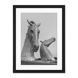 Buy Kelpies Horse Sculptures Falkirk Scotland Framed Wall Art Print 18X24 In • 36.99£