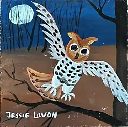 Buy “Night Owl” Original Signed By Jessie Lavon Folk Art Famous Alabama USA  2005 • 15.34£