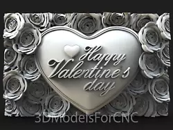Buy 3D Model STL File For CNC Router Laser & 3D Printer Happy Valentine's Day 1 • 2.47£