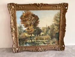 Buy Antique Signed French Impressionist Oil Painting Pierre Bergeon Autumn Trees VGC • 295£