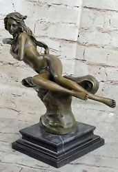 Buy Handmade Nude Erotic Nymph Bronze Statue Figure Sculpture Figurine Figure Art • 236.27£