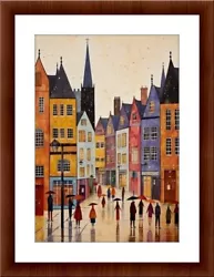 Buy Urban Painting Lowry Style Digital Art  A4print Poster  Home Decor Gift Wall Art • 4.99£