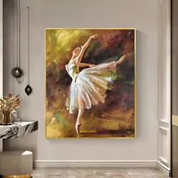 Buy Hh1575 Modern Home Decor Hand-painted People Oil Painting Ballet Dancer Girl • 27.30£