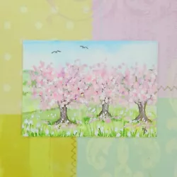 Buy ACEO ORIGINAL Hand Painted Signed Meadow Blossom Miniature Painting By Hellie P • 6.99£