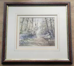 Buy Nancy Dyson Original Watercolour Bluebell Woodland Glade Malton 1994 • 49.99£
