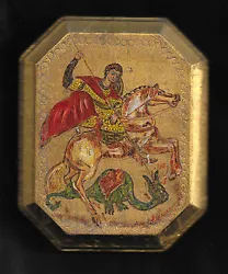 Buy Russian Orthodox St George Icon Hand-painted On Wood By Adele LeBuffe Gregos • 150£