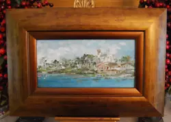 Buy Framed Original Oil Cuban Coastal Beach Scene, Havana, Cuba Artist: Hecto Vidal • 115.55£