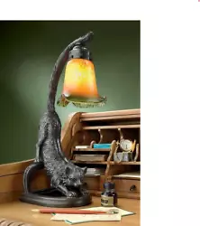 Buy ✨NEW Crouching Cat, Flexing Feline Illuminated Lamp Statue - 8 Wx6.5 Dx18 H-7lbs • 946.28£