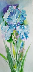 Buy  Iris  Watercolor 35x16 Cm Non-printing Paintings By Author Razumeiko Katerina • 12.85£