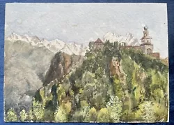Buy Antique Landscape Watercolour - Mountain Scene, George Chance, C.1880 • 8£