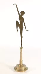 Buy Original Brass French 1930s Art Deco Dancing Female Nude Silhouette Figure • 65£