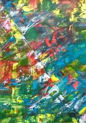 Buy Painting Original Hand Signed Expressionist Art Abstract Acrylic 40x30 • 9.99£
