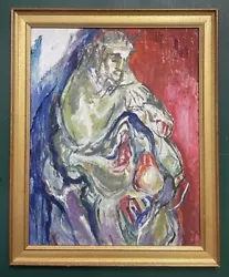 Buy Large Original Mid Century Modernist Abstract  Figurative Oil On Board Painting • 0.99£