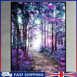 Buy # Painting By Numbers Kit DIY Purple Grove Canvas Oil Art Picture Home Wall Deco • 7.67£