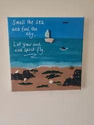 Buy Sea Scene Canvas Handpainted Unique • 23.99£