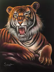 Buy Tiger Painting Acrylic Signed Unique Handmade • 165.37£