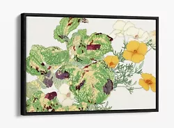 Buy Konan Tanigami, Coleus & California Poppy -float Effect Canvas Wall Art Print • 49.99£