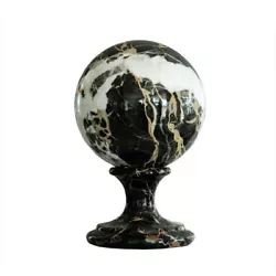 Buy Ball IN Marble Black Portoro Sculpture Table Sphere Orb Home Design Ø 20cm • 221.81£