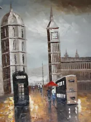 Buy London City Large Oil Painting Canvas Contemporary Art Modern England British • 24.95£