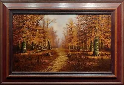 Buy William McKendree Snyder-Autumn Path Through A Southern Indiana Beech Trees-Oil • 5,796.34£