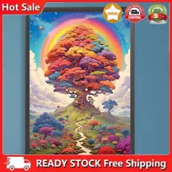 Buy Paint By Numbers Kit On Canvas DIY Oil Art Rainbow Tree Home Wall Decor 40x60cm • 8.27£