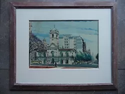Buy Buenos Aires El Cabildo. Ronald Mann 1950 Original Watercolour Streetscape • 140£