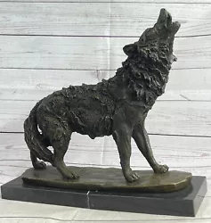 Buy Breathtaking Bronze Wolf Sculpture By Acclaimed French Artist Barye Artwork Stat • 220.74£